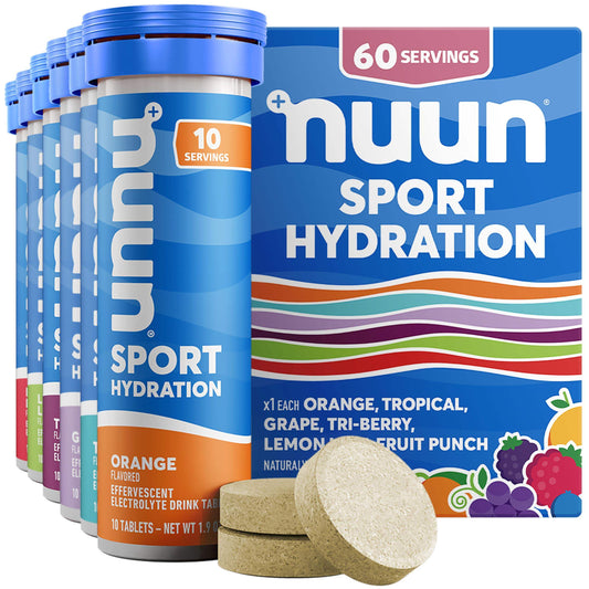 Nuun Sport Electrolyte Water-Soluble Tablets with 5 Essential Electrolytes for Hydration and Only 1g Sugar - imprüv  