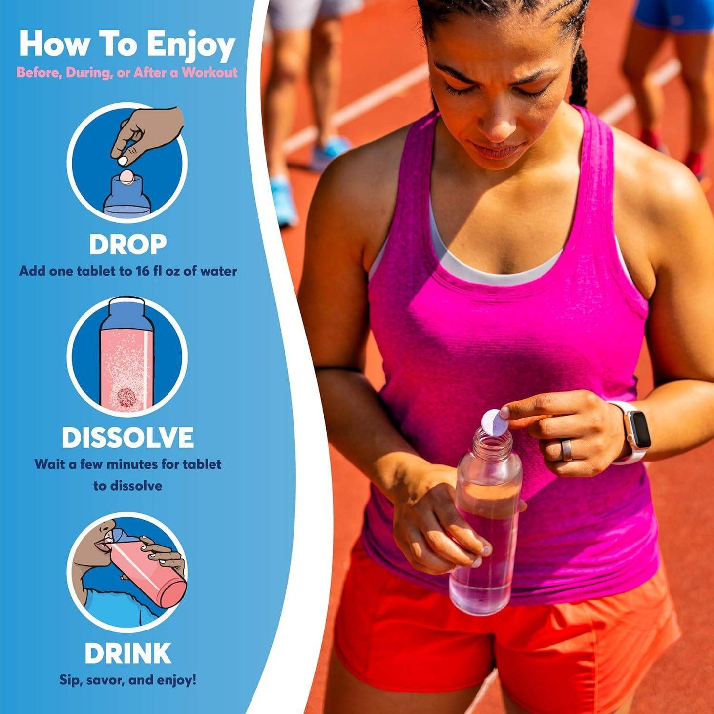 Nuun Sport Electrolyte Water-Soluble Tablets with 5 Essential Electrolytes for Hydration and Only 1g Sugar - imprüv  