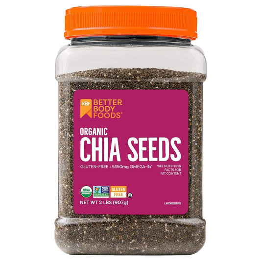 Organic Chia Seeds, Non-GMO, High in Protein, Fiber, and ALA Omega-3 for Heart and Digestive Health - imprüv  