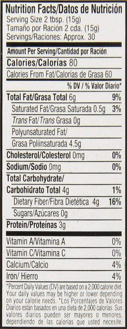Organic Ground Flax Seed, High in Fiber and ALA Omega-3 for Digestive Health and Heart Support - imprüv  