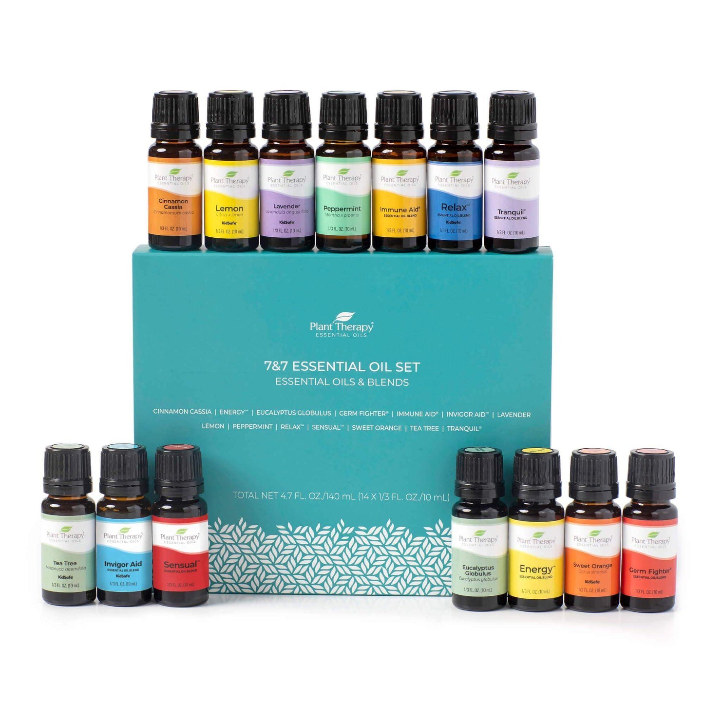 Plant Therapy 7-and-7 Essential Oil Set, 100% Pure, Undiluted, and Therapeutic-Grade for Aromatherapy - imprüv  