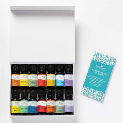 Plant Therapy 7-and-7 Essential Oil Set, 100% Pure, Undiluted, and Therapeutic-Grade for Aromatherapy - imprüv  