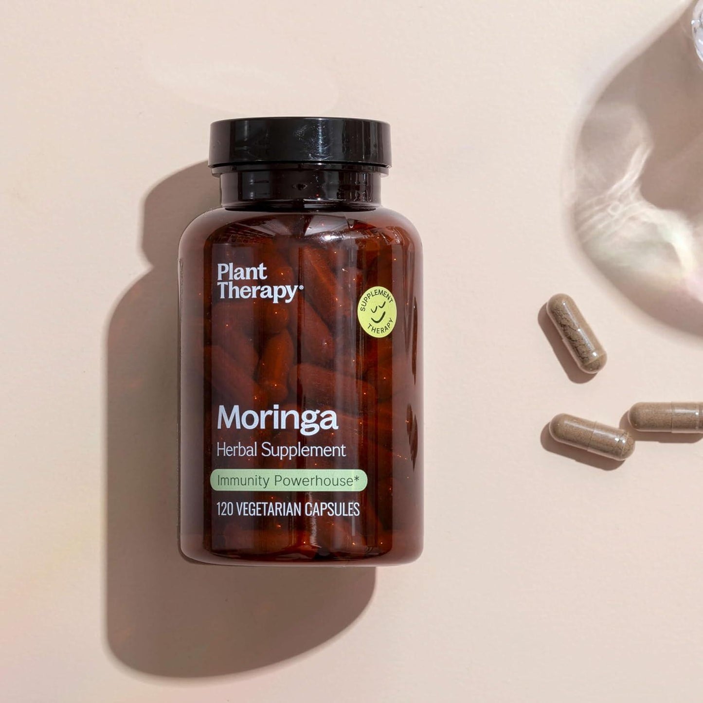 Plant Therapy Moringa Capsules, Pure Organic Superfood for Vitality, Detox Support, and Immune Resilience - imprüv  