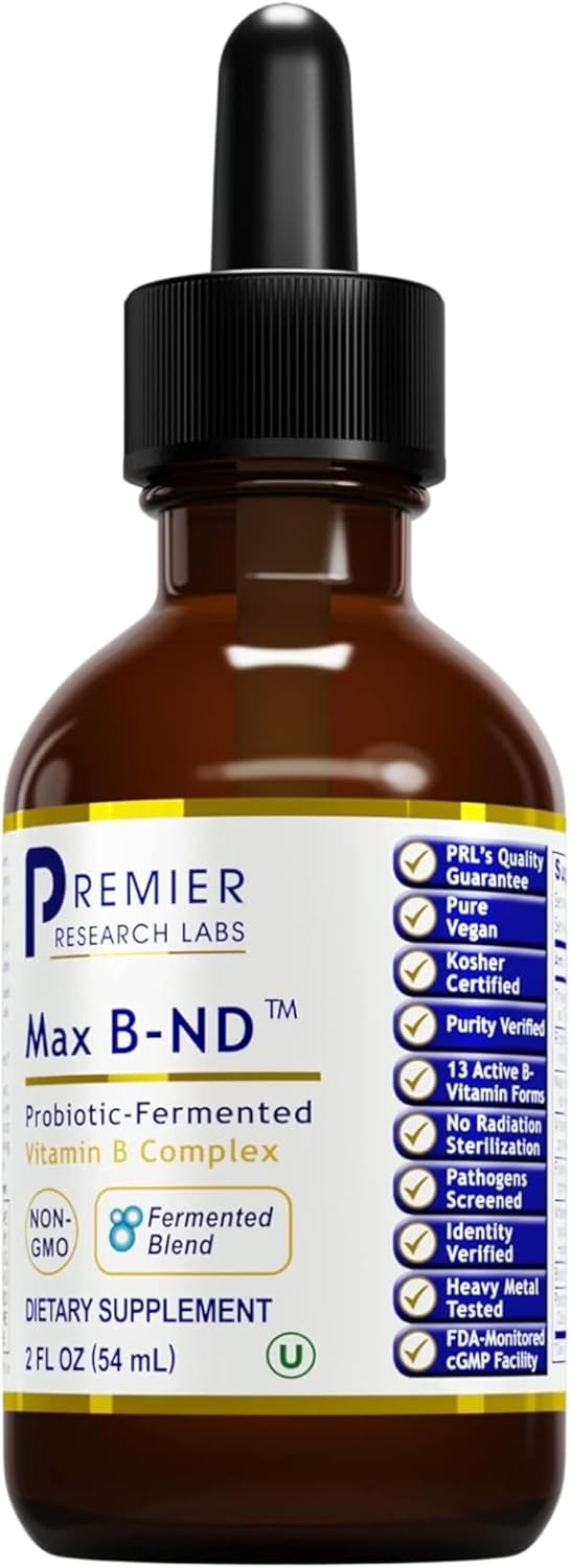 Premier Research Labs Max Liquid B-Complex Vitamin for Cellular Energy Liver Function and Cognitive Support - imprüv  