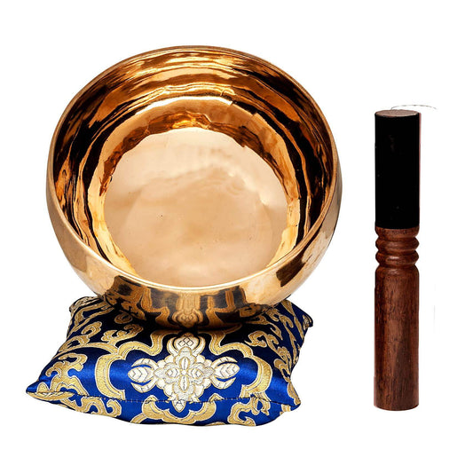 Pure Bronze Tibetan Singing Bowl with Deep Tone for Sound Bath Healing and Focused Meditation - imprüv  
