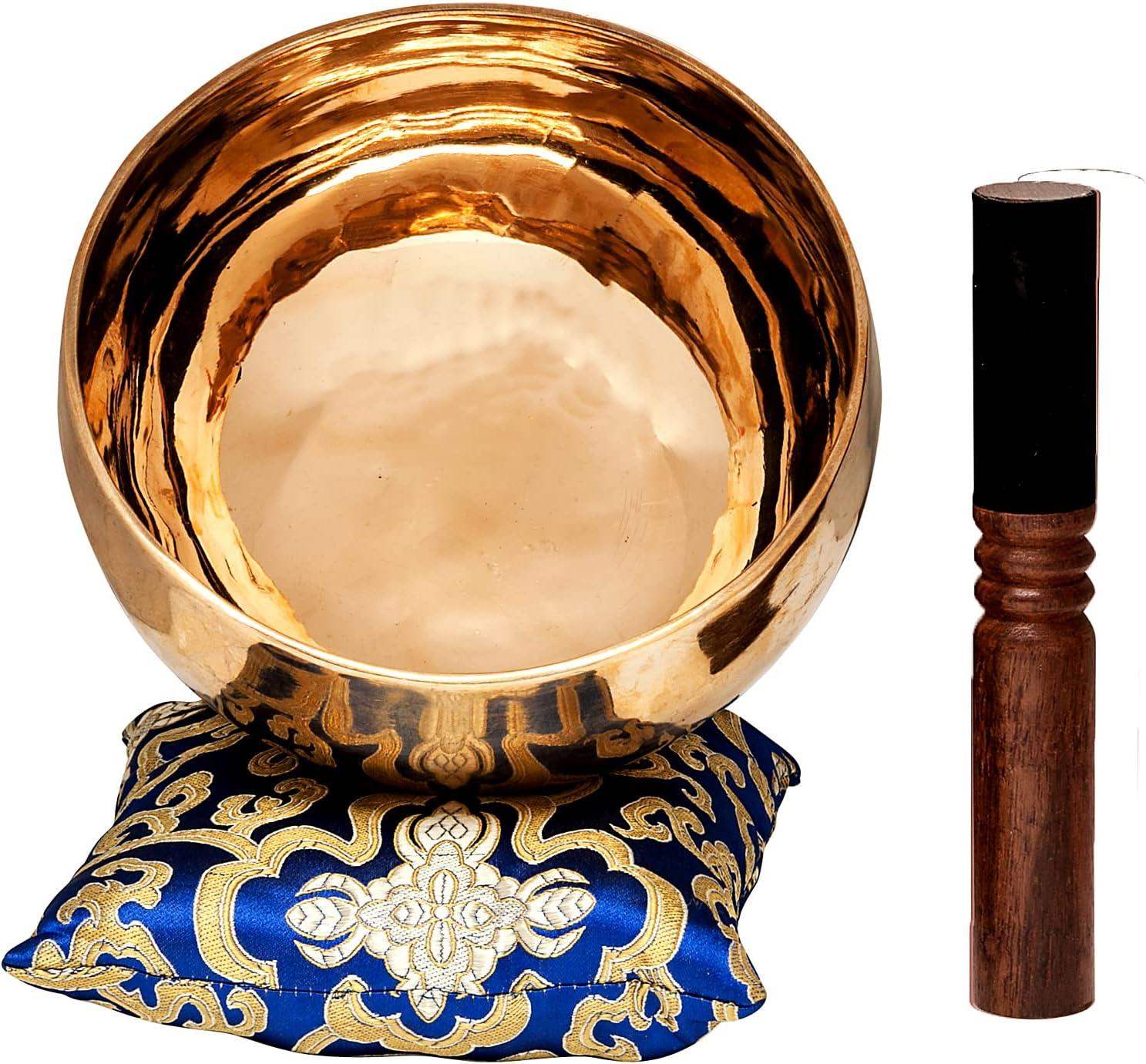 Pure Bronze Tibetan Singing Bowl with Deep Tone for Sound Bath Healing and Focused Meditation - imprüv  