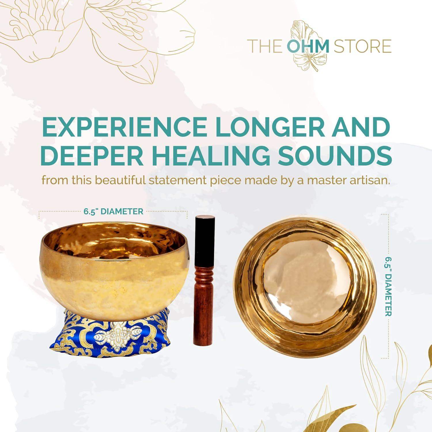 Pure Bronze Tibetan Singing Bowl with Deep Tone for Sound Bath Healing and Focused Meditation - imprüv  