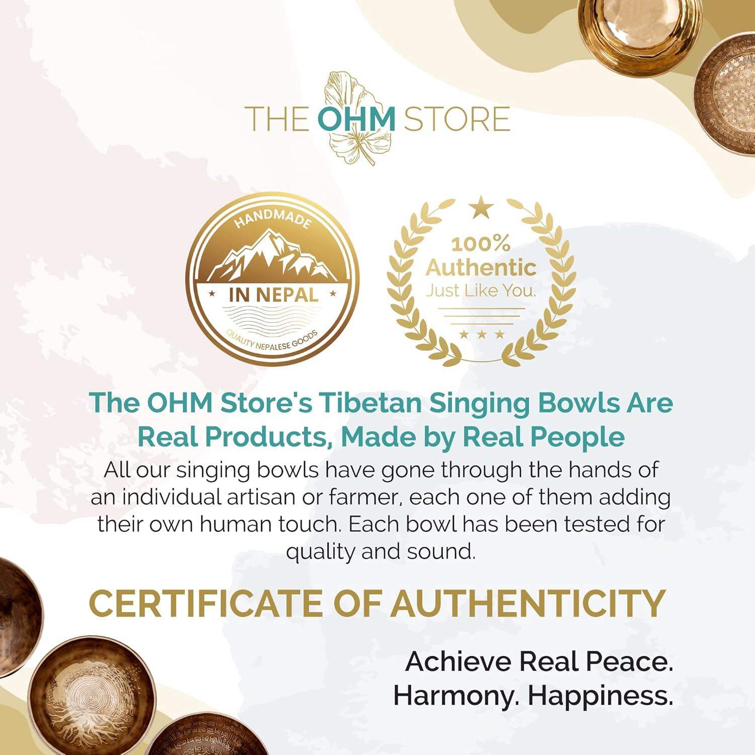 Pure Bronze Tibetan Singing Bowl with Deep Tone for Sound Bath Healing and Focused Meditation - imprüv  