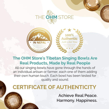 Pure Bronze Tibetan Singing Bowl with Deep Tone for Sound Bath Healing and Focused Meditation - imprüv  