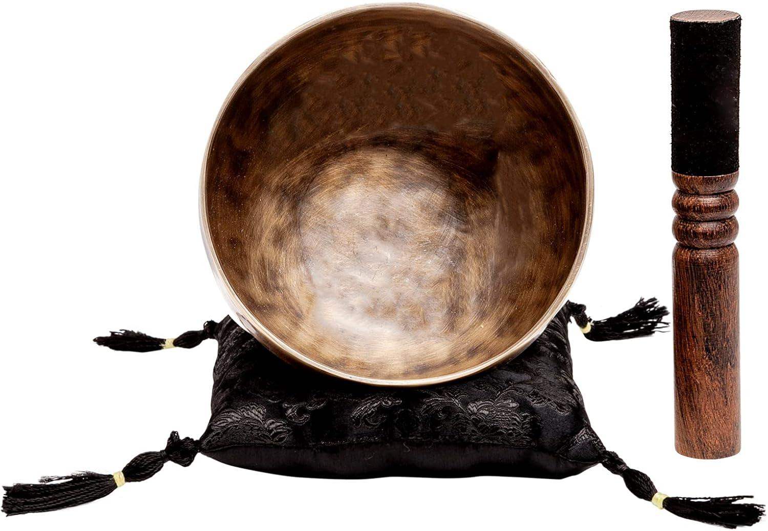 Pure Bronze Tibetan Singing Bowl with Deep Tone for Sound Bath Healing and Focused Meditation - imprüv  