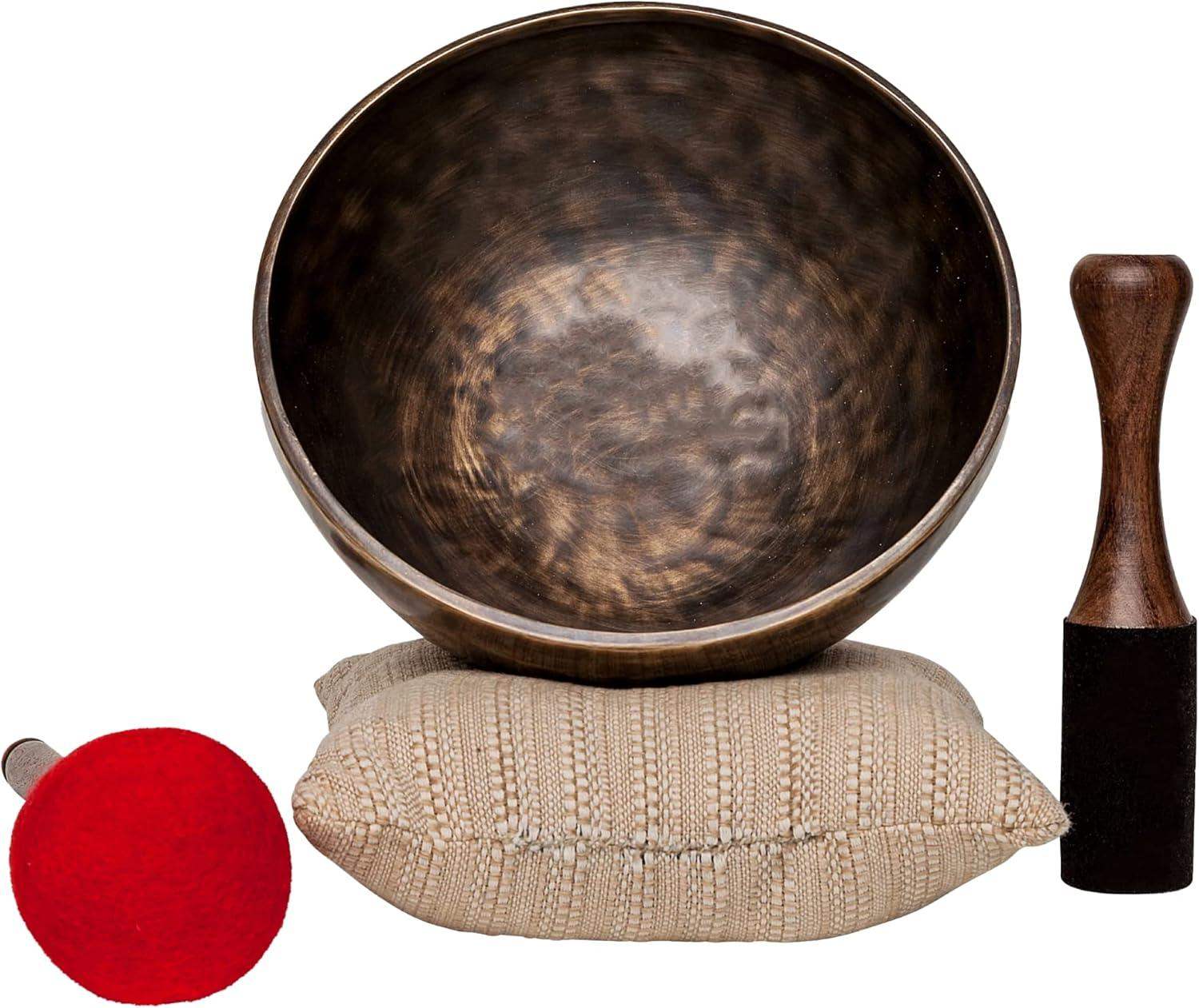 Pure Bronze Tibetan Singing Bowl with Deep Tone for Sound Bath Healing and Focused Meditation - imprüv  