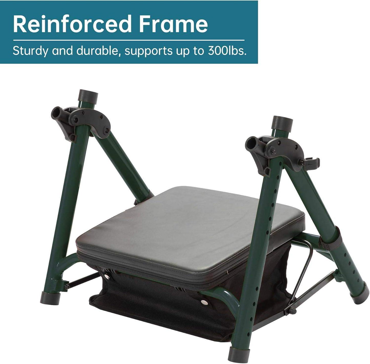 Rollator Walker with All-Terrain 10-Inch Non-Pneumatic Wheels and Padded Seat for Comfort and Injury Recovery - imprüv  
