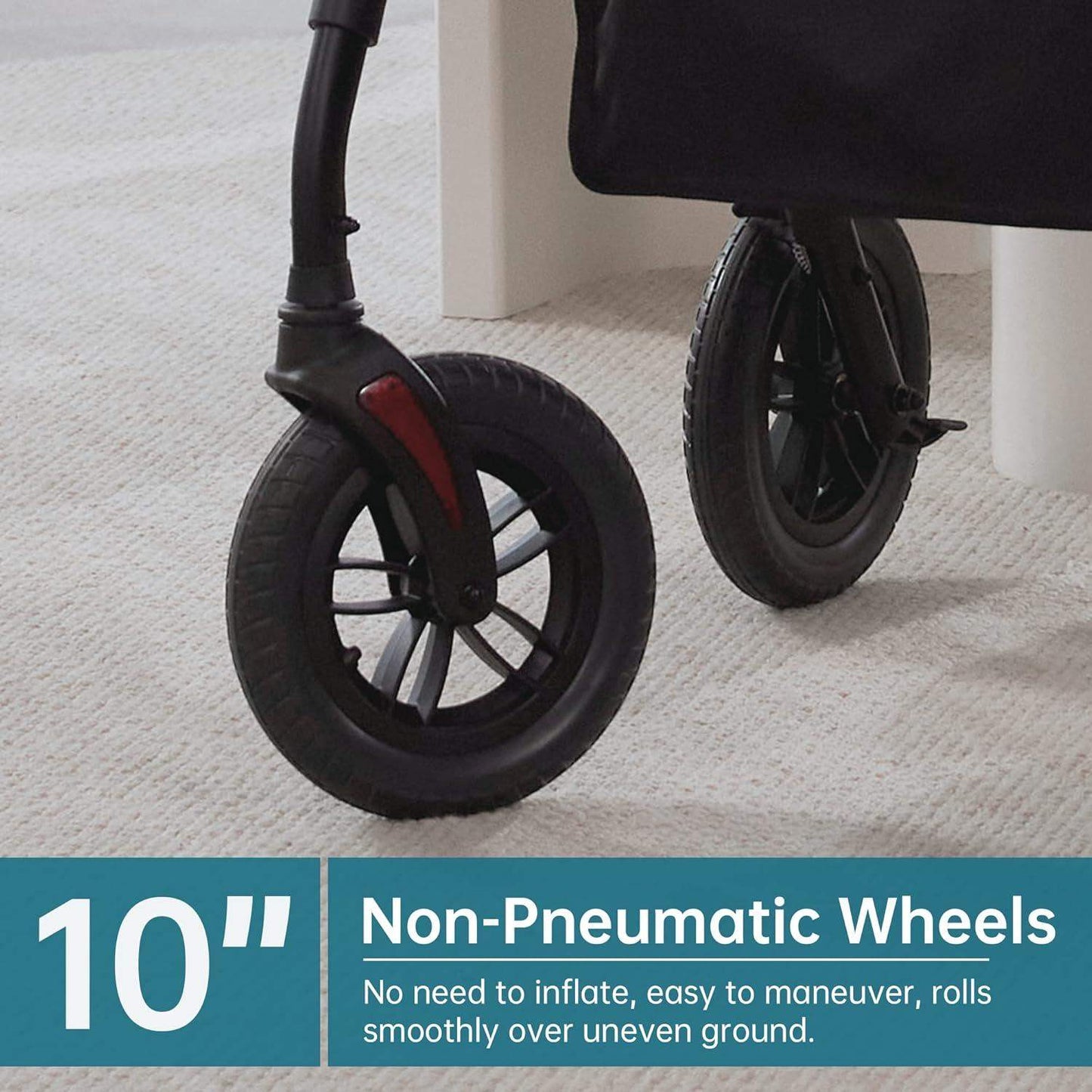 Rollator Walker with All-Terrain 10-Inch Non-Pneumatic Wheels and Padded Seat for Comfort and Injury Recovery - imprüv  