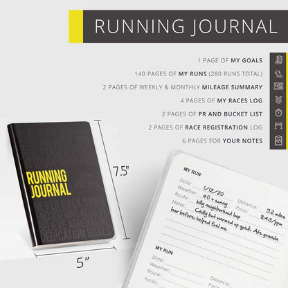 Running Journal and Daily Planner for Logging Workouts Tracking Progress and Staying Motivated with Inspirational Quotes - imprüv  