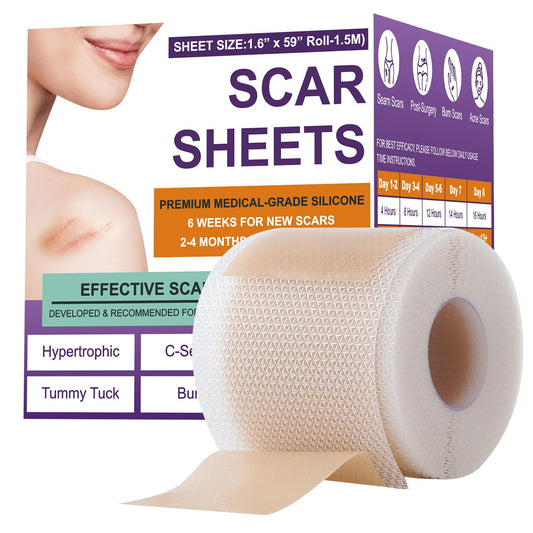 Silicone Scar Sheets Roll for Keloids and Post-Surgical Scars Supports Smoother Skin Appearance and Scar Texture Improvement - imprüv  