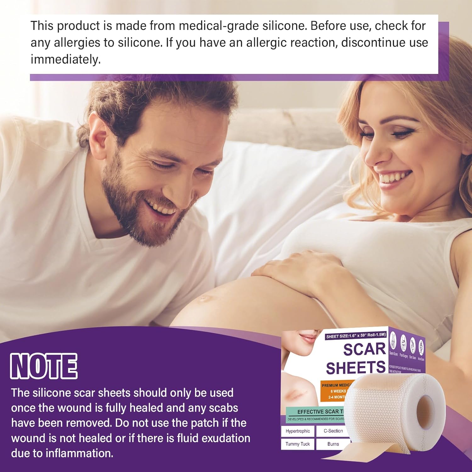 Silicone Scar Sheets Roll for Keloids and Post-Surgical Scars Supports Smoother Skin Appearance and Scar Texture Improvement - imprüv  