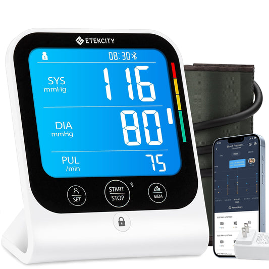 Smart Blood Pressure Monitor, Upper Arm Cuff for Home Use, Fits Standard to Large Arms - imprüv  