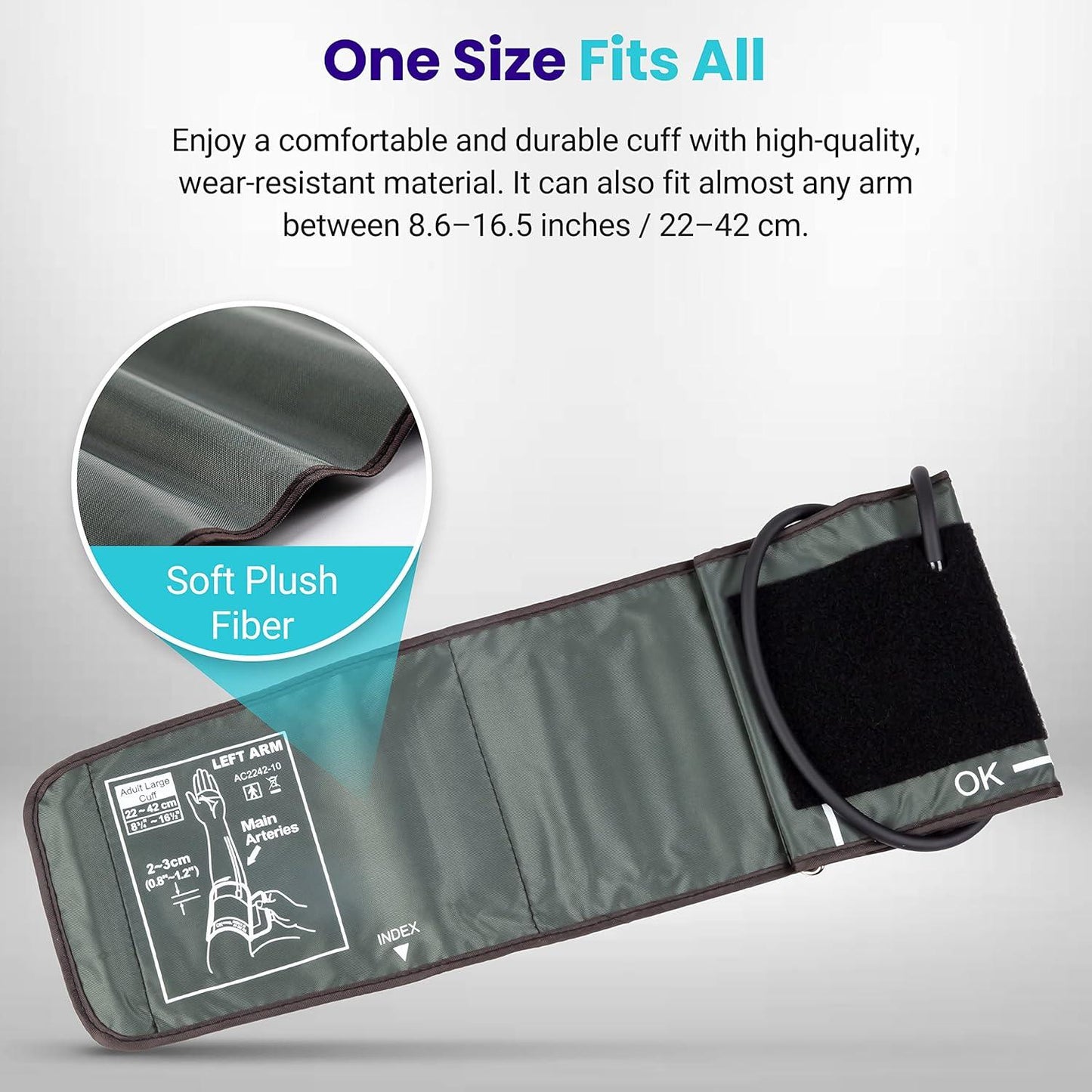 Smart Blood Pressure Monitor, Upper Arm Cuff for Home Use, Fits Standard to Large Arms - imprüv  