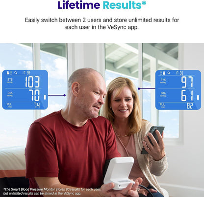Smart Blood Pressure Monitor, Upper Arm Cuff for Home Use, Fits Standard to Large Arms - imprüv  