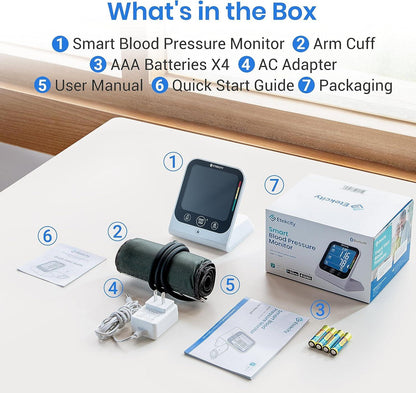 Smart Blood Pressure Monitor, Upper Arm Cuff for Home Use, Fits Standard to Large Arms - imprüv  