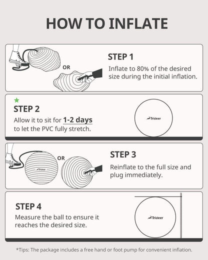 Swiss Exercise Yoga Ball for Balance and Core Stability with 5 Sizes and Quick Pump Included - imprüv  