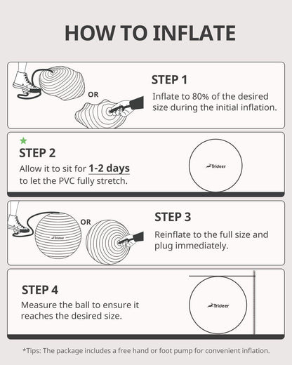 Swiss Exercise Yoga Ball for Balance and Core Stability with 5 Sizes and Quick Pump Included - imprüv  