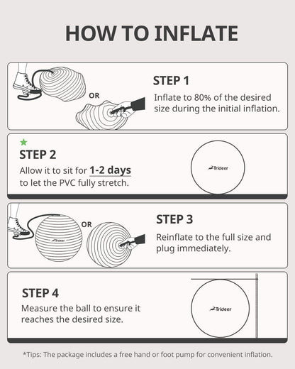 Swiss Exercise Yoga Ball for Balance and Core Stability with 5 Sizes and Quick Pump Included - imprüv  