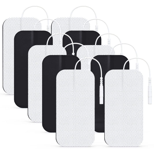 TENS Unit Electrode Pads, Rectangular Reusable Replacement Pads for Electrotherapy Muscle Stimulator - imprüv  