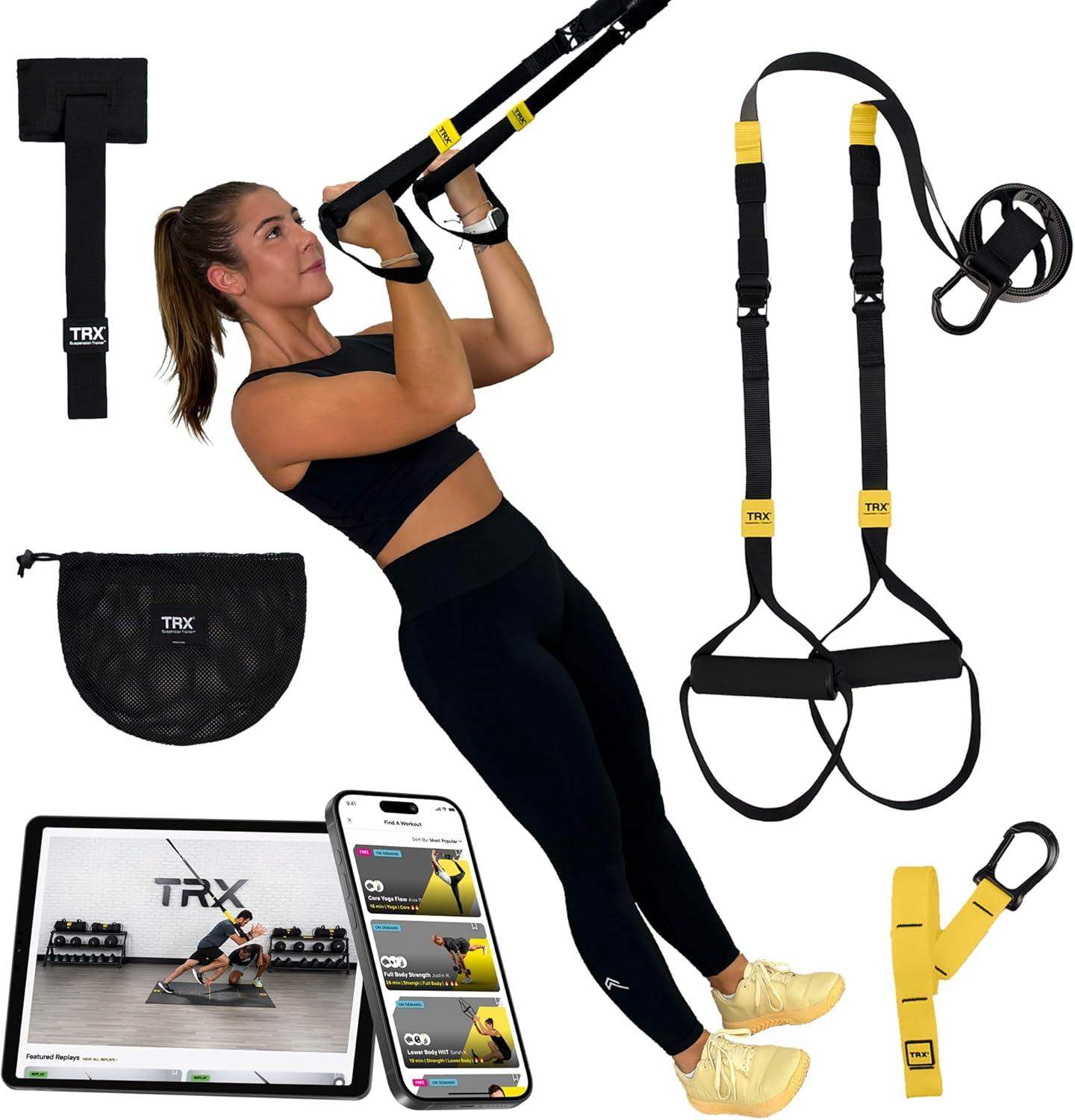 TRX Suspension Trainer for Bodyweight Workouts, All Levels and Goals, Lightweight and Portable - imprüv  