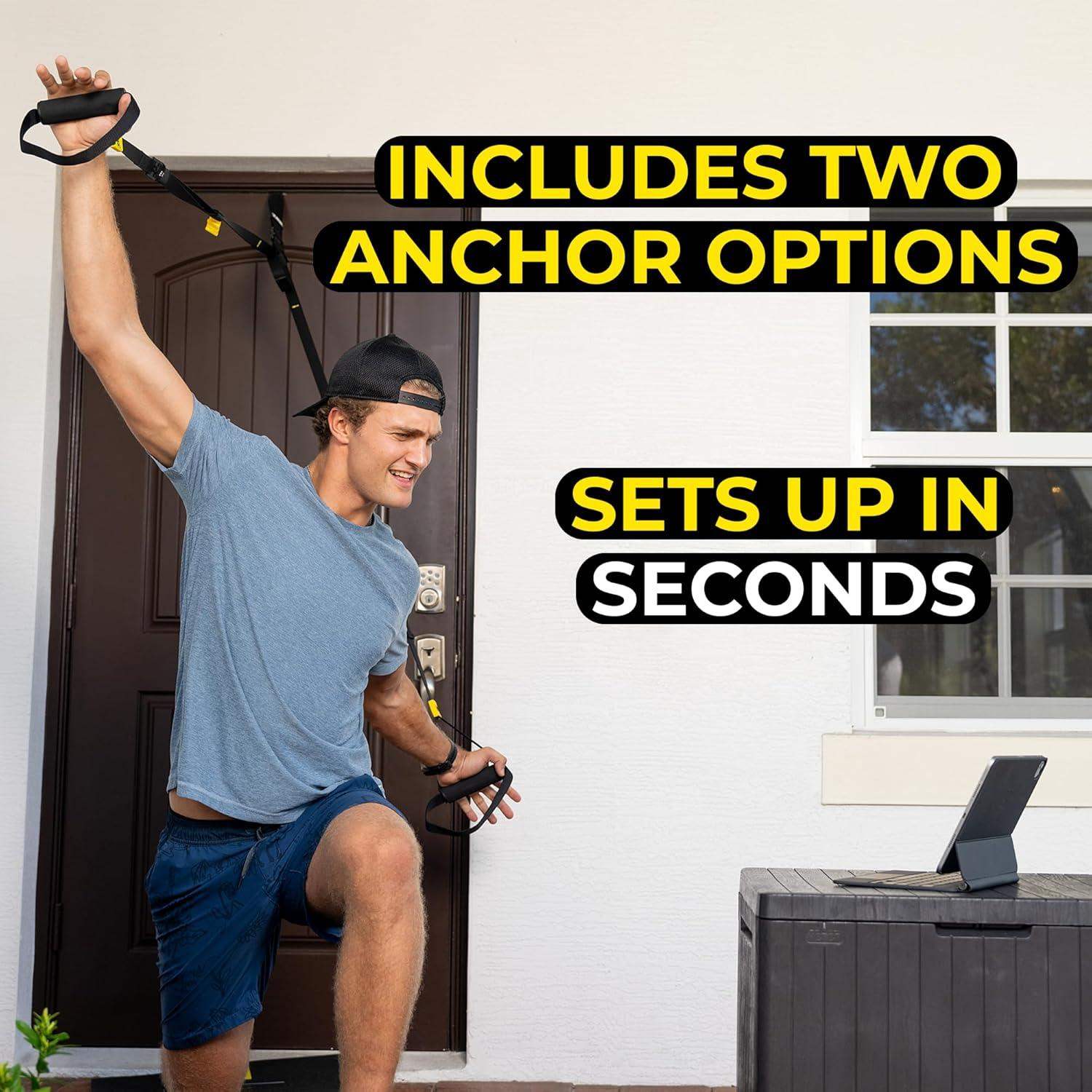 TRX Suspension Trainer for Bodyweight Workouts, All Levels and Goals, Lightweight and Portable - imprüv  