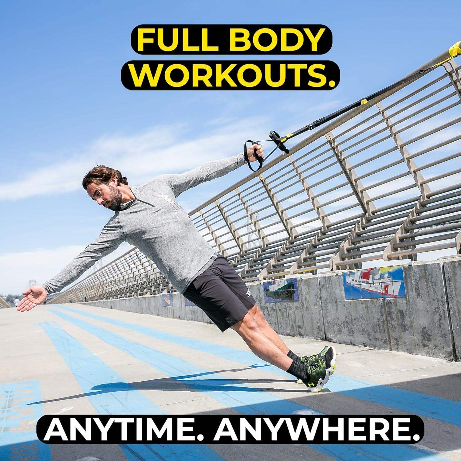 TRX Suspension Trainer for Bodyweight Workouts, All Levels and Goals, Lightweight and Portable - imprüv  