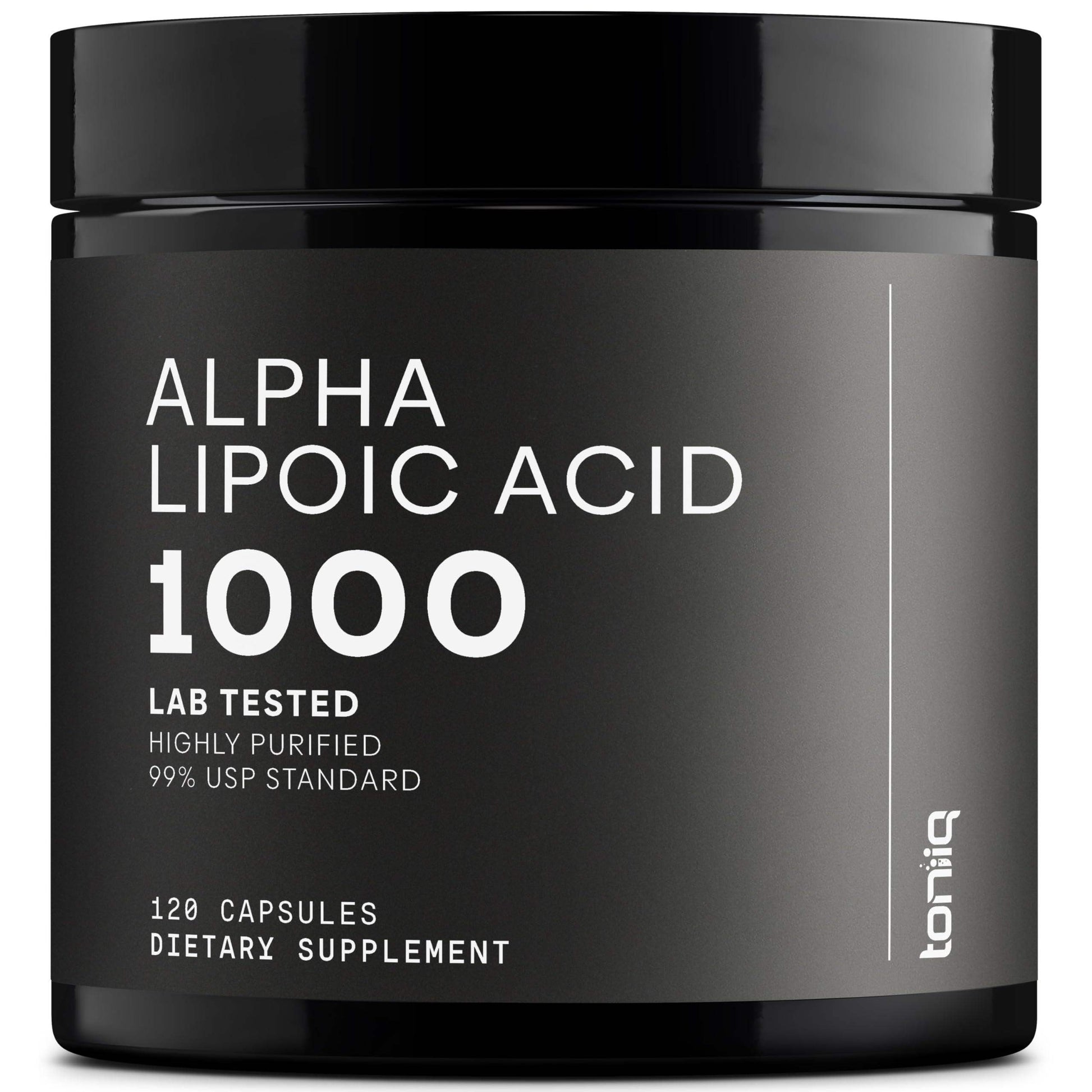 Toniiq Alpha Lipoic Acid 1000mg Capsules, 99%+ Highly-Purified ALA Antioxidant for Cellular Energy and Nerve Health - imprüv  