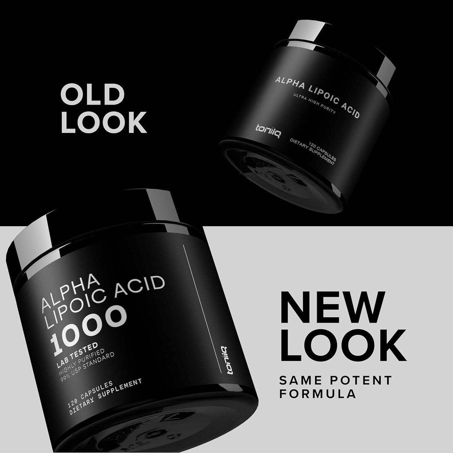 Toniiq Alpha Lipoic Acid 1000mg Capsules, 99%+ Highly-Purified ALA Antioxidant for Cellular Energy and Nerve Health - imprüv  