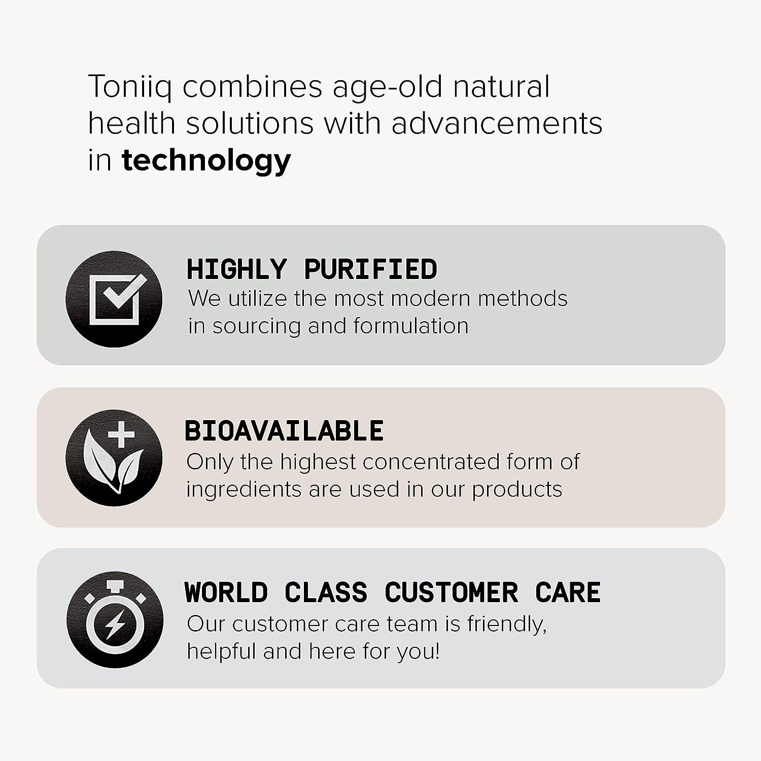 Toniiq Resveratrol Capsules, 98% Highly-Purified Trans-Resveratrol Polyphenol for Cellular Longevity and Mitochondrial Support - imprüv  