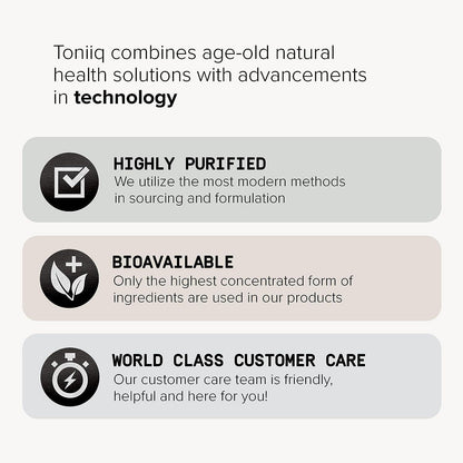 Toniiq Resveratrol Capsules, 98% Highly-Purified Trans-Resveratrol Polyphenol for Cellular Longevity and Mitochondrial Support - imprüv  