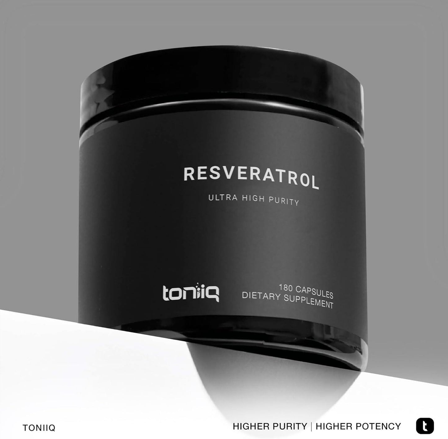 Toniiq Resveratrol Capsules, 98% Highly-Purified Trans-Resveratrol Polyphenol for Cellular Longevity and Mitochondrial Support - imprüv  
