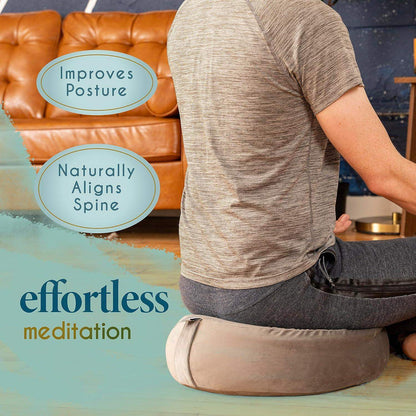 Traditional Tibetan Meditation Floor Pillow with Velvet Cover for Seated Posture Support - imprüv  
