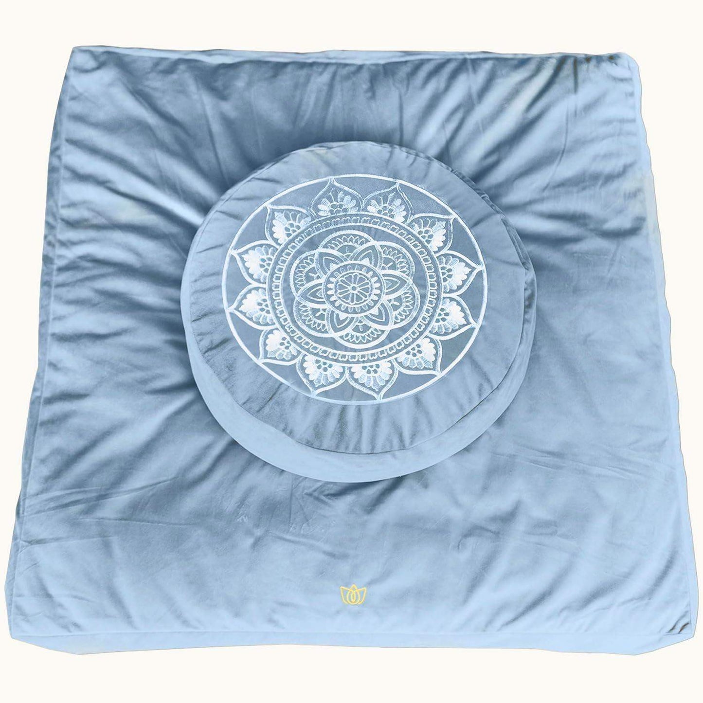 Traditional Tibetan Meditation Floor Pillow with Velvet Cover for Seated Posture Support - imprüv  