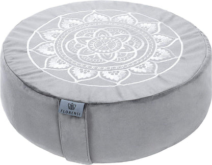 Traditional Tibetan Meditation Floor Pillow with Velvet Cover for Seated Posture Support - imprüv  