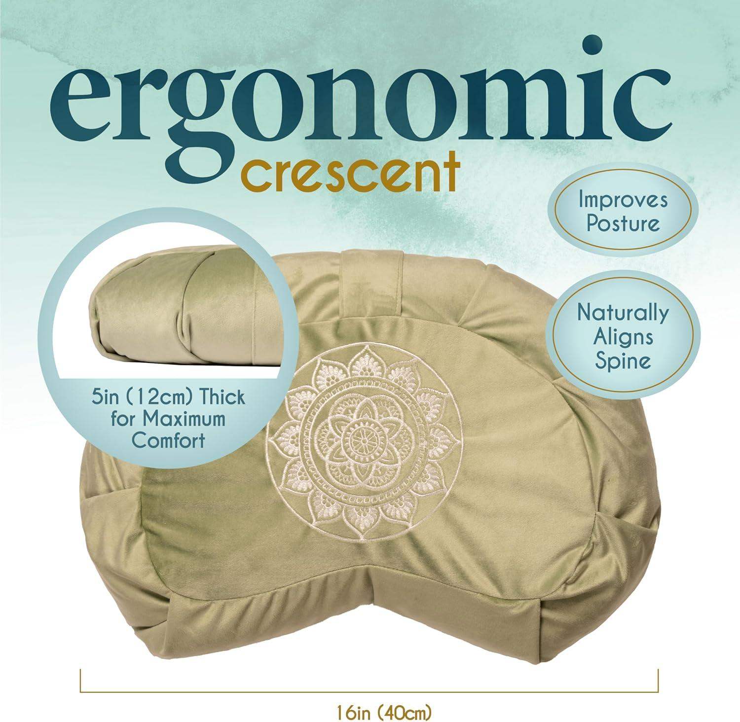 Traditional Tibetan Meditation Floor Pillow with Velvet Cover for Seated Posture Support - imprüv  
