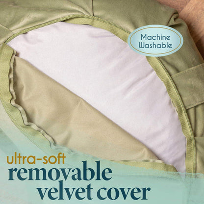 Traditional Tibetan Meditation Floor Pillow with Velvet Cover for Seated Posture Support - imprüv  
