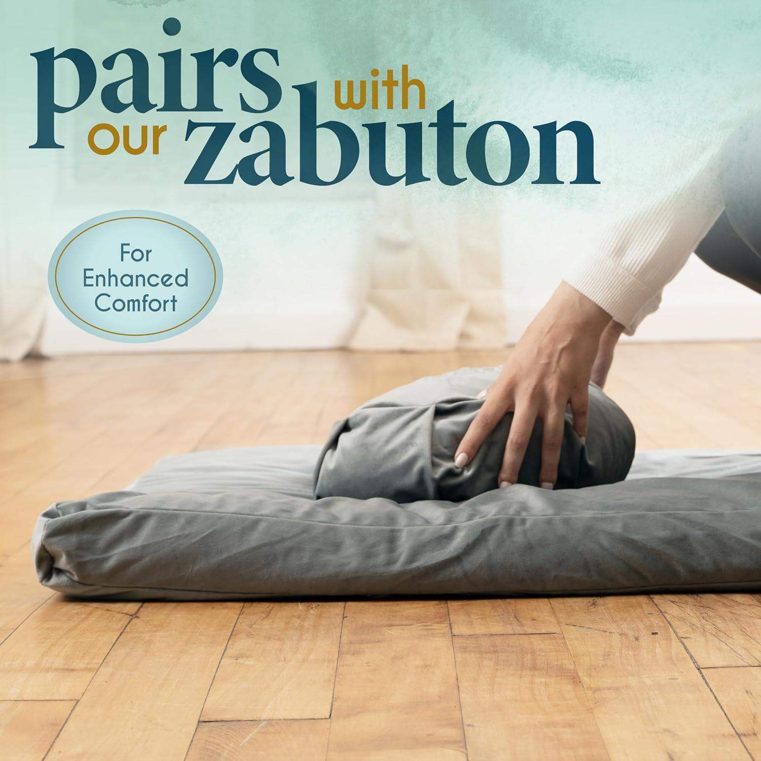 Traditional Tibetan Meditation Floor Pillow with Velvet Cover for Seated Posture Support - imprüv  