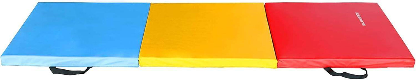 Tri-Folding 2-Inch Thick Gymnastics Mat for Home Gym and Cushioned Floor Exercises - imprüv  