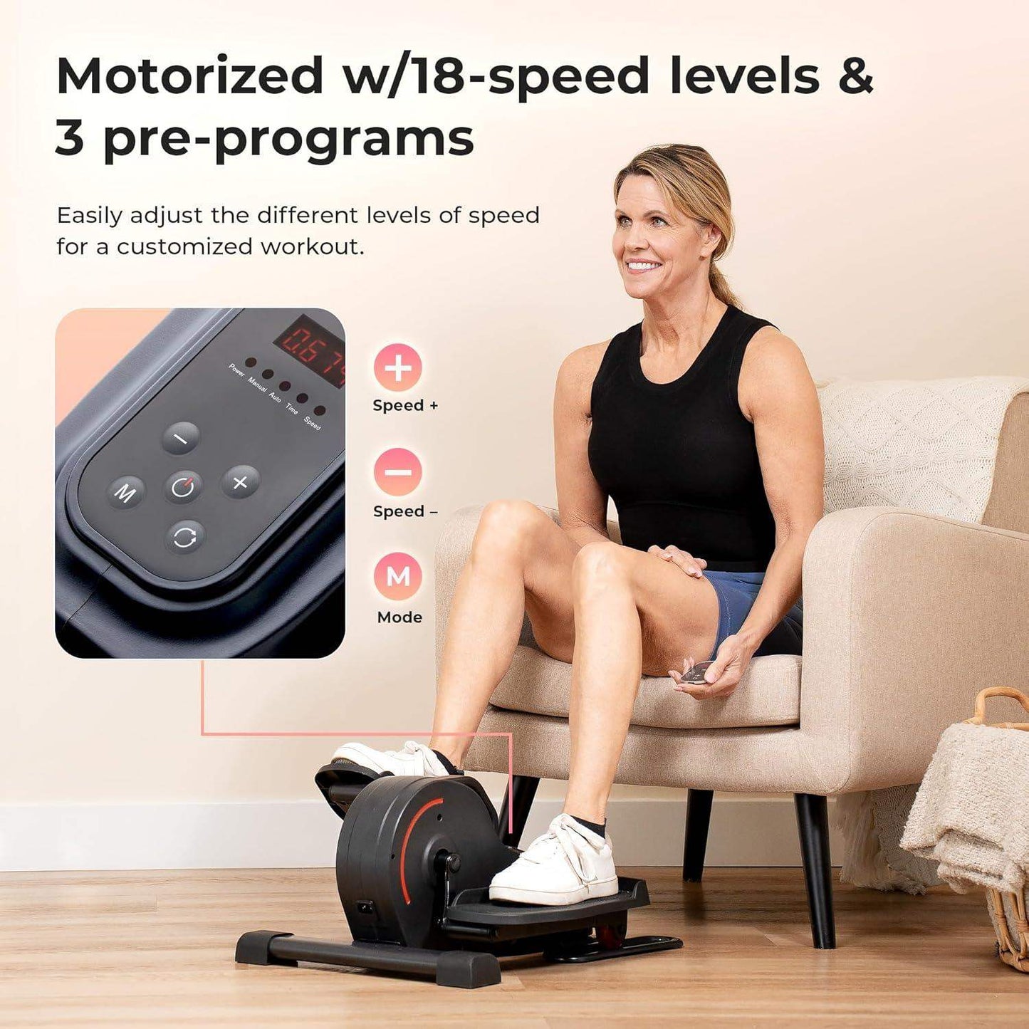 Under Desk Elliptical for Low-Impact Pedal Exercise with Classic, Smart and Motorized Options - imprüv  