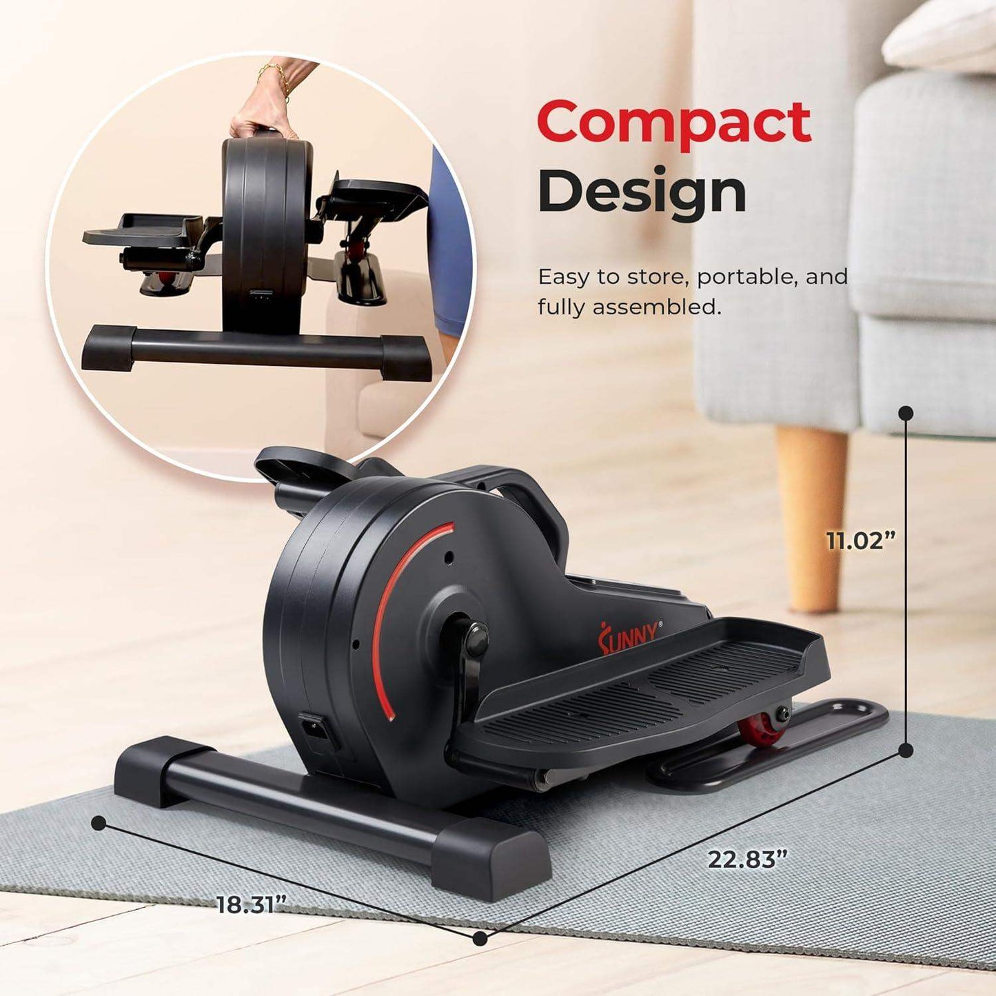 Under Desk Elliptical for Low-Impact Pedal Exercise with Classic, Smart and Motorized Options - imprüv  