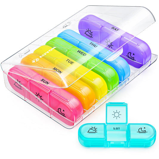Weekly Pill Organizer 3 Times a Day Large 7 Day Medicine Box for Daily Medication and Supplement Management - imprüv  