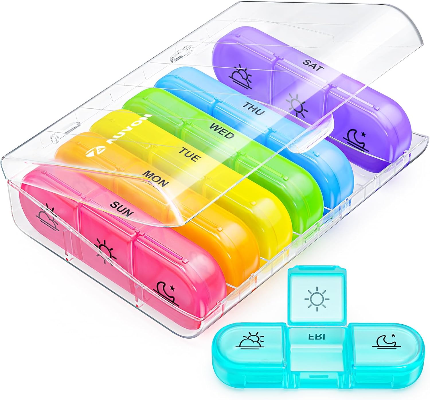 Weekly Pill Organizer 3 Times a Day Large 7 Day Medicine Box for Daily Medication and Supplement Management - imprüv  