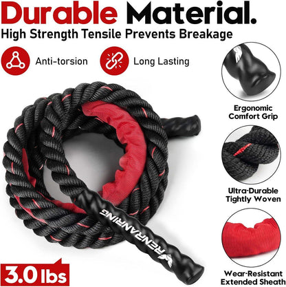 Weighted Jump Rope, 9.8ft Heavy Exercise Jumping Rope for Adults - imprüv  