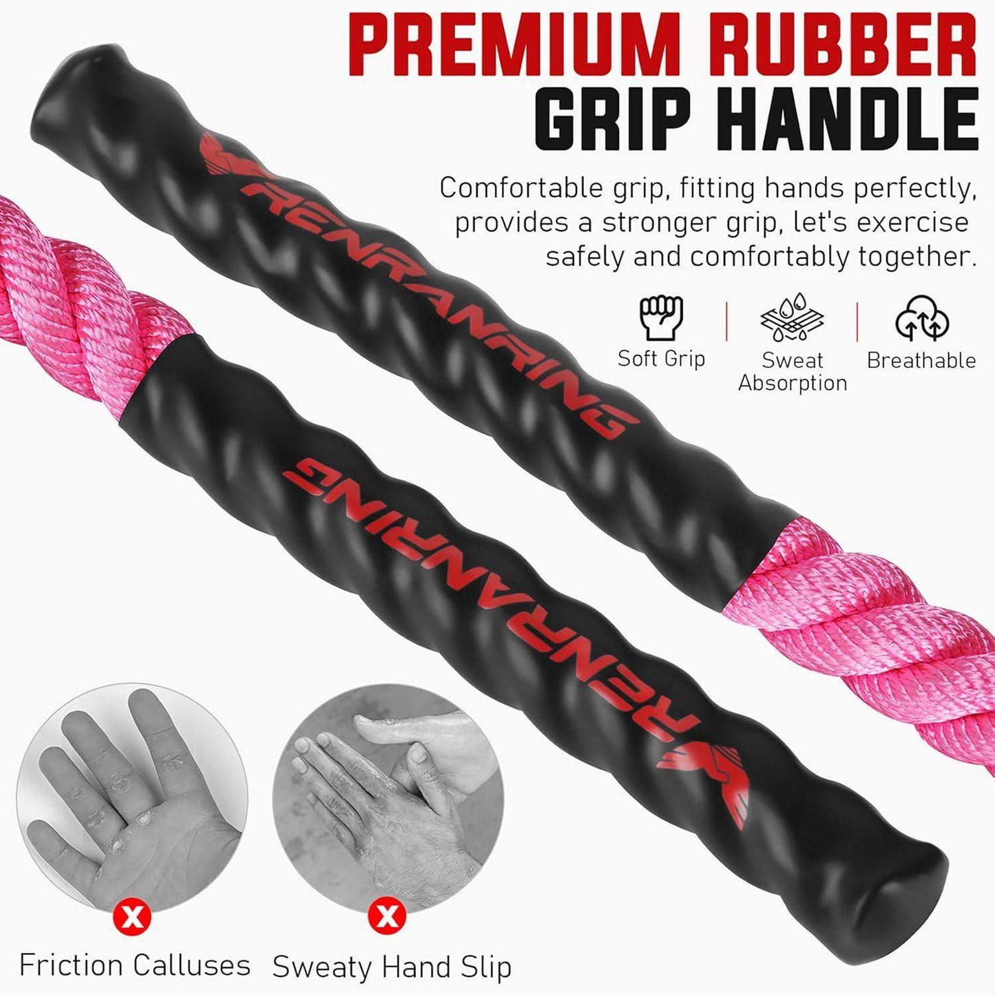 Weighted Jump Rope, 9.8ft Heavy Exercise Jumping Rope for Adults - imprüv  