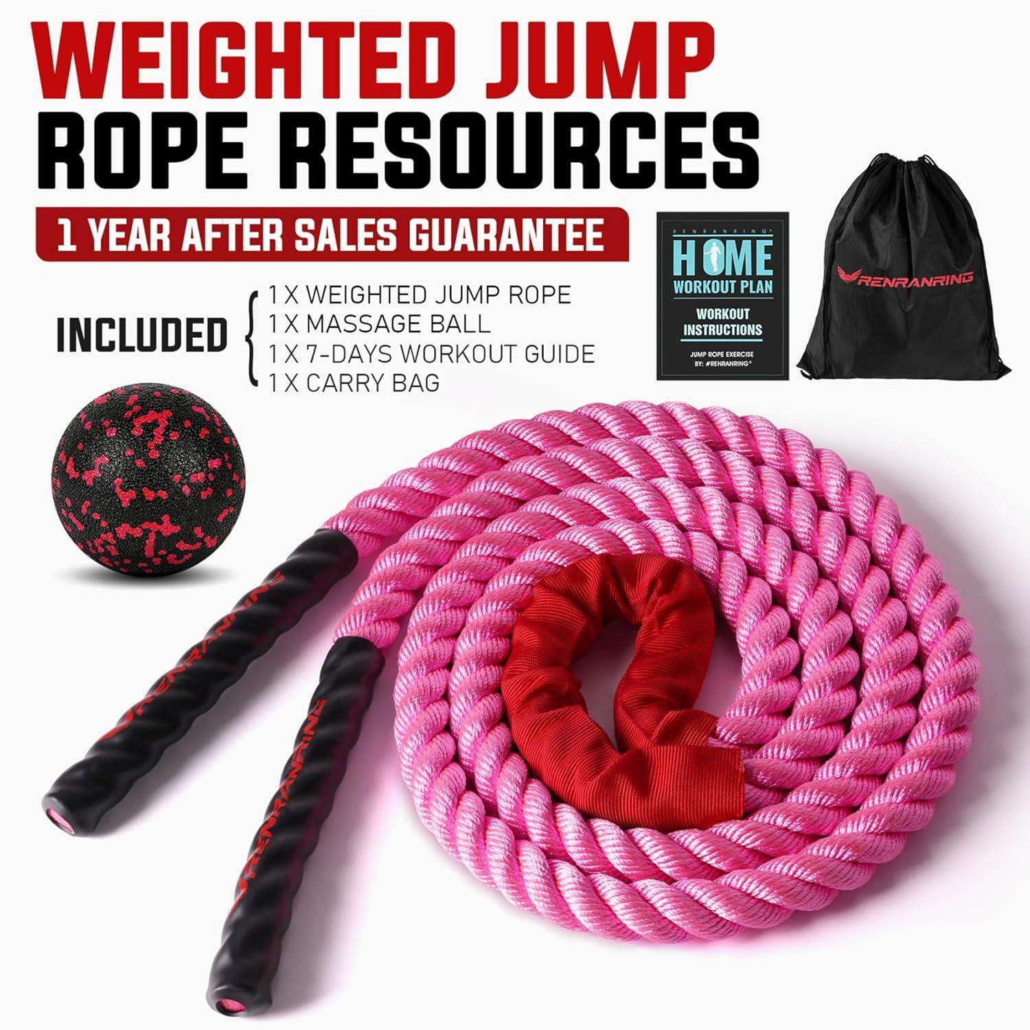 Weighted Jump Rope, 9.8ft Heavy Exercise Jumping Rope for Adults - imprüv  